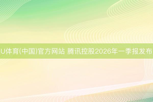 U体育(中国)官方网站 腾讯控股2026年一季报发布