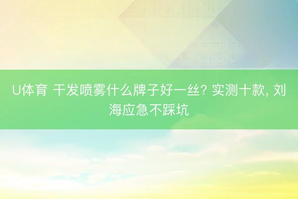 U体育 干发喷雾什么牌子好一丝? 实测十款， 刘海应急不踩坑
