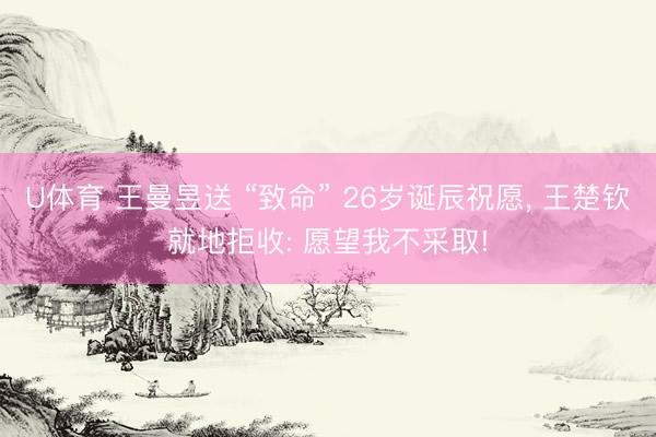 U体育 王曼昱送 “致命” 26岁诞辰祝愿， 王楚钦就地拒收: 愿望我不采取!