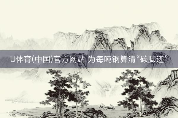 U体育(中国)官方网站 为每吨钢算清“碳脚迹”